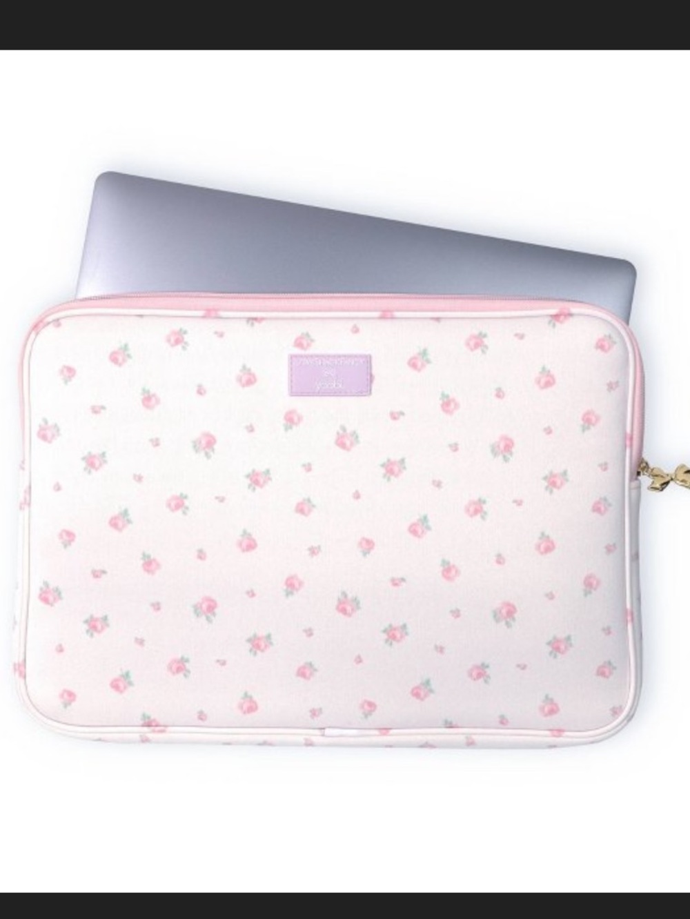NWT LoveShackFancy × Target - Yoobi Blooming heirloom Laptop Sleeve pink - Picture 2 of 3